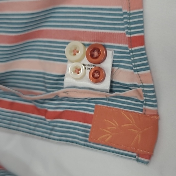 Tommy Bahama Shirt Men's M Multicolored Striped Button Down Long Sleeve - Picture 5 of 8